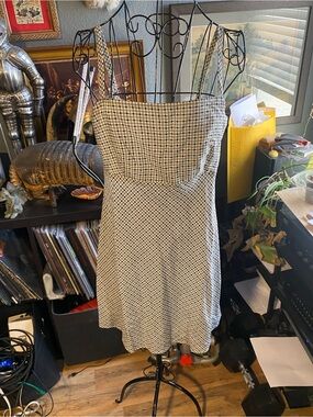 Gingham Mini Dress in Black & White